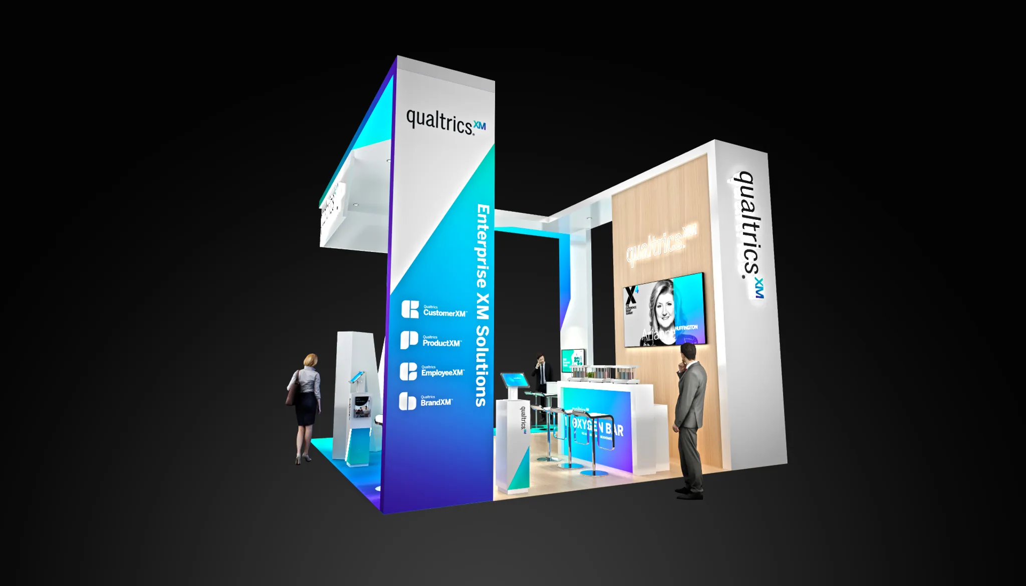 20x20 Island booth design by Reaction Space